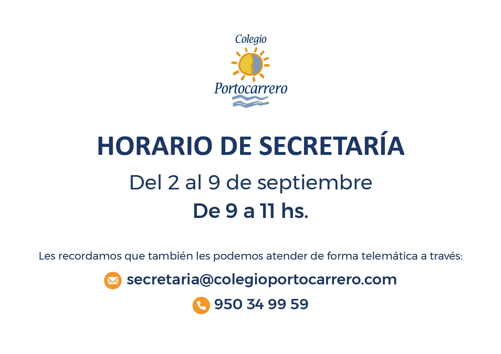 Horario secretaria sept 2